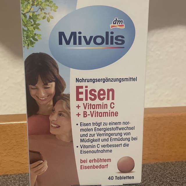قرص آهن + ویتامین C +ویتامین های گروه B میوولیس Mivolis 2 قرص آهن +ویتامین C +ویتامین های گروه B میوولیس