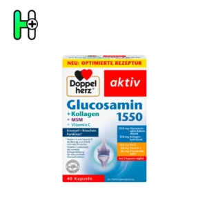کپسول گلوکزامین دوپل هرز ۱۵۵۰+ کلاژن + MSM + ویتامین سی Doppelherz aktiv Glucosamin 1550