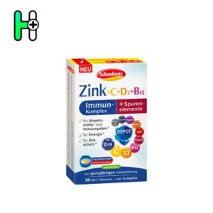 قرص زینک + ویتامین C + D3 + B12 شابنزSchaebens Zink + C + D3 + B12