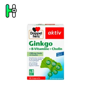 کپسول تقویت عملکرد مغز و حافظه دوپل هرز Doppelherz Ginkgo + B-Vitamin