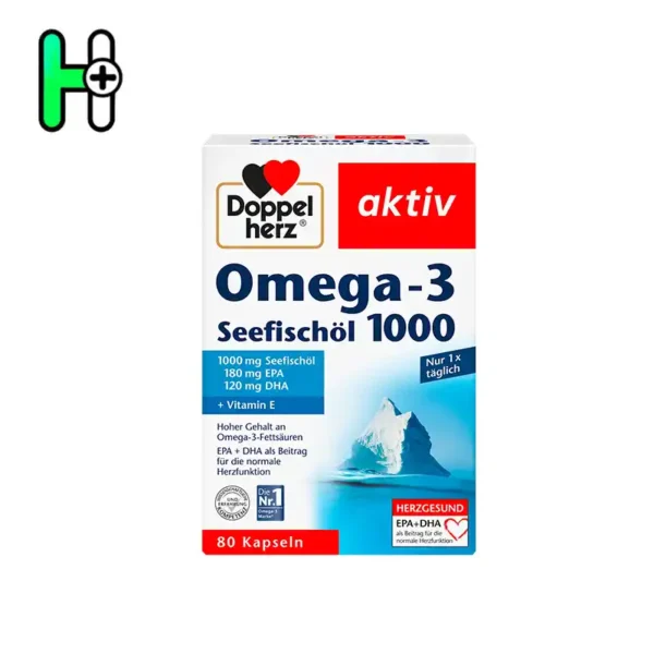 کپسول امگا 3  1000 داپل هرز 80عددی | Omega-3 1000 Doppelherz