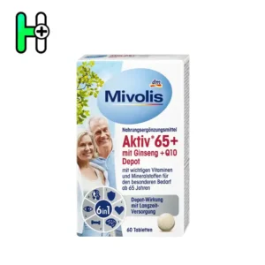 مکمل تخصصی سالمندان بالای 65 سال با Q10 و جینسینگ Mivolis Aktiv+65
