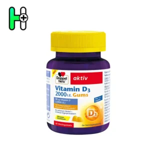 ویتامین2000 D3 پاستیلی داپل هرز Doppelherz Vitamin D3 2000 I.E. Gums