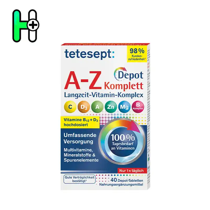 قرص مولتی ویتامین a-z تتسپت المان A-Z Komplett Depot Tetesept 1 قرص A-Z Komplett Depot برند Tetesept