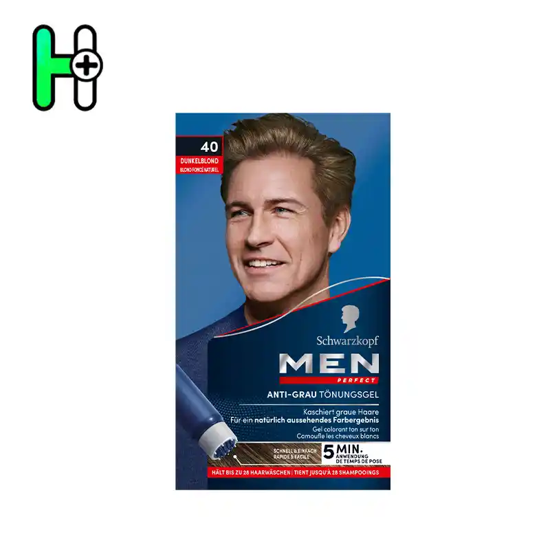 ژل رنگ موی مردانه شوارتسکف Schwarzkopf MEN Perfect – شماره 40 (بلوند تیره) 1 ژل رنگ موی مردانه شوارتسکف Schwarzkopf MEN Perfect – شماره 40 (بلوند تیره)