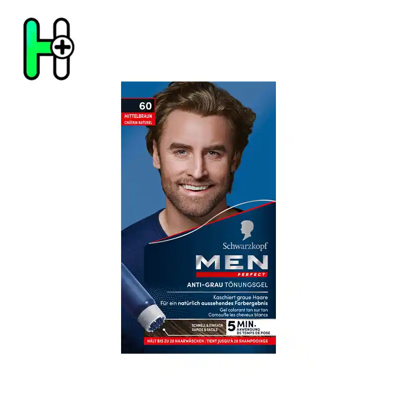 ژل رنگ موی مردانه شوارتسکف Schwarzkopf MEN Perfect – شماره 60 (قهوهای متوسط) 1 ژل رنگ موی مردانه شوارتسکف Schwarzkopf MEN Perfect – شماره 60 (قهوهای متوسط)