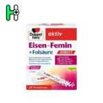 ساشه آهن و فولیک اسید مخصوص بانوان داپل هرز Doppelherz Eisen-Femin + Folsäure