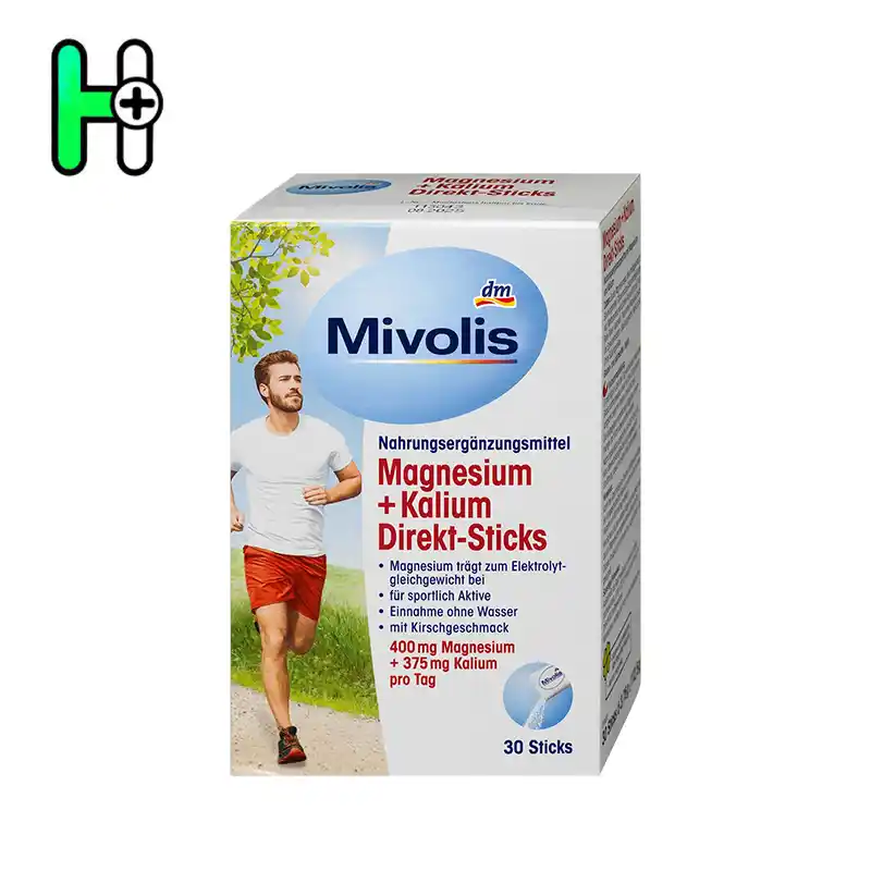 ساشه منیزیم+پتاسیم میولیس Mivolis Magnesium + Kalium Direkt-Sticks 1 ساشه منیزیم+پتاسیم میولیس Mivolis Magnesium + Kalium Direkt-Sticks
