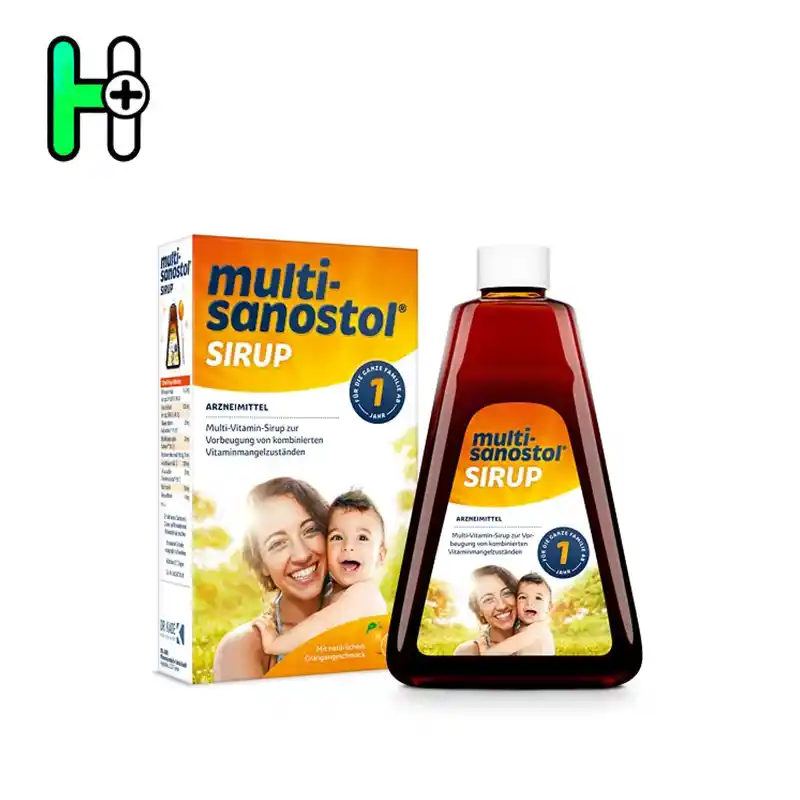 شربت مولتی ویتامین سانستول | Multi-Sanostol Sirup 1 1 Multi-Sanostol Sirup یک شربت مولتی ویتامین با طعم طبیعی پرتقال است که برای پیشگیری از کمبودهای ترکیبی ویتامینها طراحی شده است. این شربت مخصوص کودکان بالای 1سال