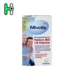 قرص فولیک اسید 800 و ویتامین‌های گروه ب Folsäure 800 + B-Vitamine Mivolis