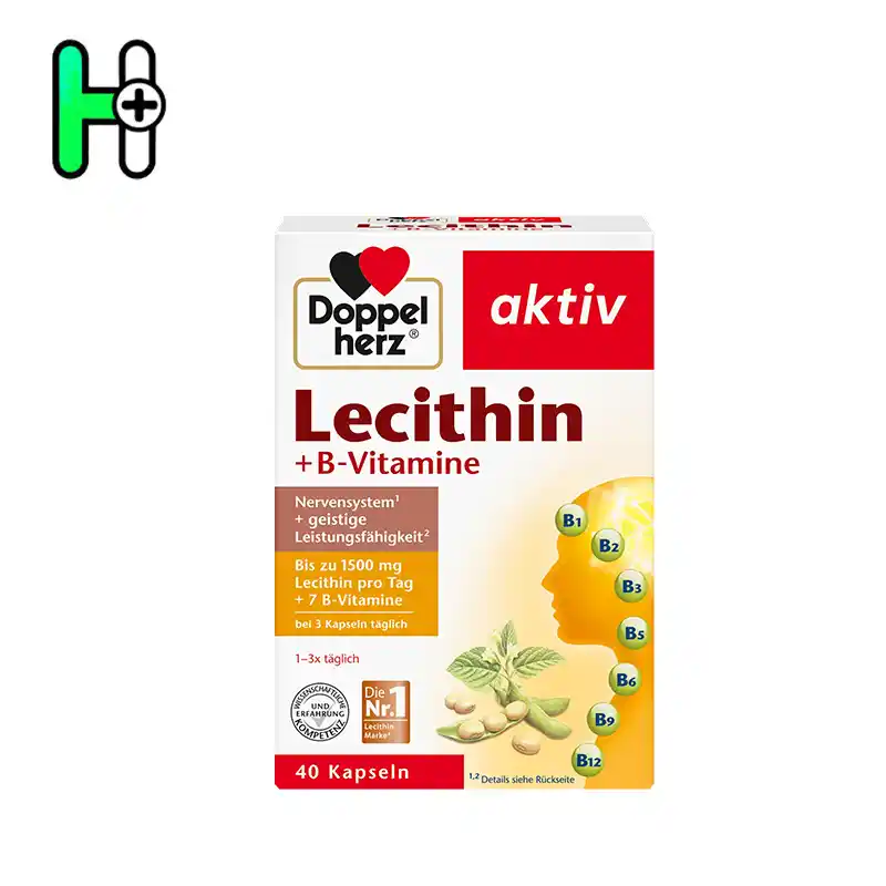 مکمل تقویتی قدرتمند مغز و سیستم عصبی داپل هرز Lecithin + B-Vitamine Doppelherz 1 مکمل تقویتی قدرتمند مغز و سیستم عصبی داپل هرز Lecithin + B-Vitamine Doppelherz