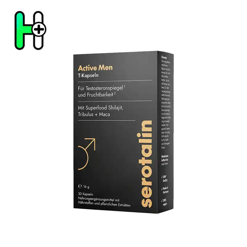 مکمل افزایش عملکرد آقایان سروتالین | Serotalin active MEN 1 Serotalin active MEN مکملی ویژه برای مردان فعال است که با ترکیبی از گیاهان دارویی پرکاربرد در بهبود عملکرد جسمی، ذهنی و جنسی طراحی شده است. این محصول از ترکیباتی همچون شیلاجیت، ماکا (Maca) و تریبولوس (Tribulus) بهره میبرد و هدف آن افزایش سطح انرژی، تعادل هورمونی و تقویت میل جنسی است