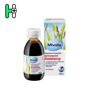 شربت ضد سرفه Spitzwegerich Hustensirup از برند Mivolis یک داروی گیاهی مؤثر با عصاره خالص گیاه بارهنگ (Spitzwegerichkraut-Fluidextrakt) است که برای کاهش تحریکات گلو و تسکین سرفه استفاده می‌شود.