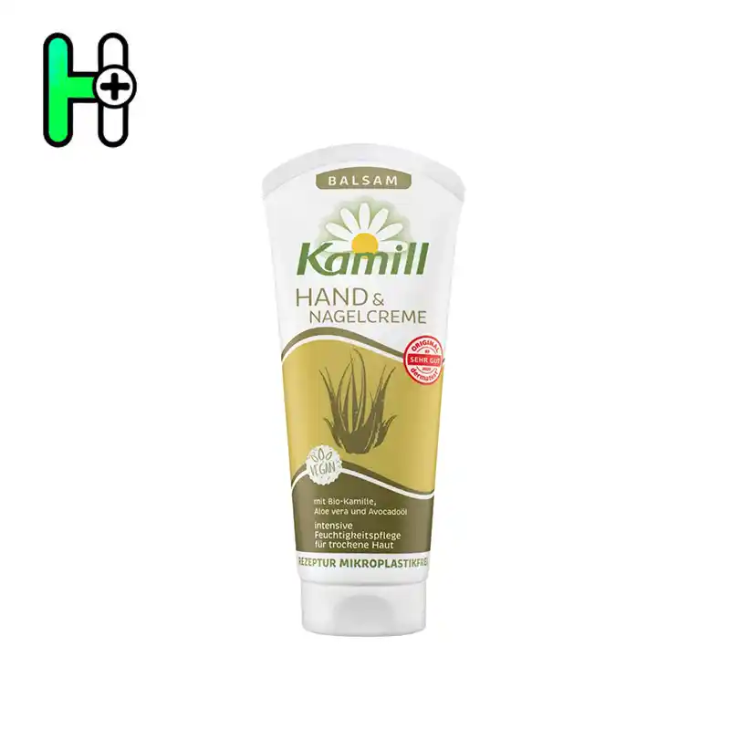 کرم دست و ناخن کامیل | Kamill Balsam 1 کرم مرطوبکننده دست و ناخن Kamill Balsam ترکیبی ایدهآل برای مراقبت روزانه از پوستهای خشک و حساس است. فرمولاسیون آن حاوی بابونه ارگانیک، آلوئهورا و روغن آووکادو است که به آرامش، تغذیه و ترمیم پوست کمک میکند.