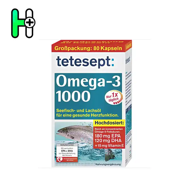 امگا3 1000 روغن ماهی دریایی و سالمون تتسپت _ Tetesept Omega-3 1000 1 امگا3 1000 روغن ماهی دریایی و سالمون تتسپت _ Tetesept Omega-3 1000