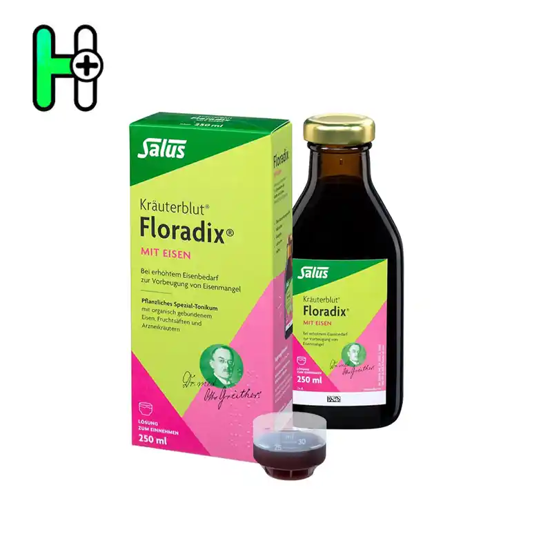شربت آهن گیاهی عصاره میوهها و گیاهان دارویی فلورادیکس | Floradix mit Eisen 1 Floradix mit Eisen مکمل گیاهی با فرمول خاص از ترکیب آهن ارگانیک، عصاره میوهها و گیاهان دارویی