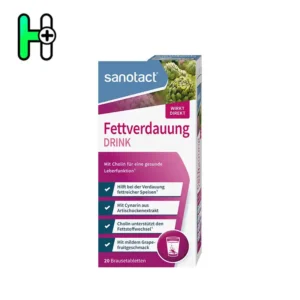 قرص جوشان Sanotact Fettverdauung Drink یک مکمل تغذیه‌ای قدرتمند با فرمولاسیونی ویژه برای کمک به هضم بهتر غذاهای چرب و پشتیبانی از عملکرد طبیعی کبد است. این مکمل به‌صورت نوشیدنی جوشان تهیه می‌شود و با طعم ملایم گریپ‌فروت، مصرف آن نه تنها آسان، بلکه خوشایند نیز هست.