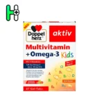 مولتی ویتامین + امگا3 کودک داپل هرز Doppelherz aktiv Multivitamin + Omega-3 Kids