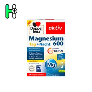مکمل منیزیم600 روز و شب داپل هرز Magnesium 600 Tag + Nacht Doppelherz