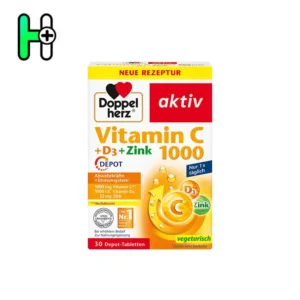 مکمل ویتامینD3+ C 1000 و زینک داپل هرز Doppelherz Vitamin C 1000 + D3 + Zink