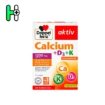 مکمل کلسیم + ویتامین D3 + ویتامین K داپل‌هرز Doppelherz Calcium + D3 + K
