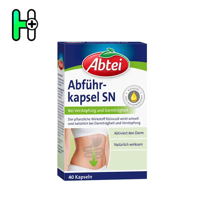 کپسول ملین ضدیبوست آبتی Abtei Abführkapsel SN 1 کپسول Abführkapsel SN از برند معتبر Abtei، یک مکمل گیاهی مؤثر برای تسکین یبوست و تنظیم عملکرد رودههاست. این محصول بر پایه روغن کرچک (Rizinusöl)، که یک ماده طبیعی و قدیمی برای پاکسازی رودههاست، تولید شده و با عملکرد سریع و ایمن، به رفع یبوست مزمن و تنبلی روده کمک میکند.