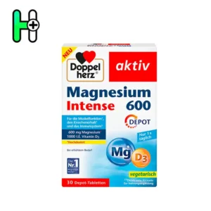 مکمل منیزیم 600 اینتنس داپل‌هِرز Doppelherz Magnesium Intense 600 + Vitamin D3