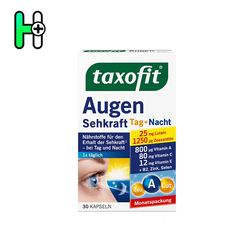 مکمل تقویت بینایی چشم شب و روز تاکسوفیت Taxofit Augen Sehkraft Tag + Nacht 1 مکمل تقویت بینایی چشم شب و روز تاکسوفیت Taxofit Augen Sehkraft Tag + Nacht