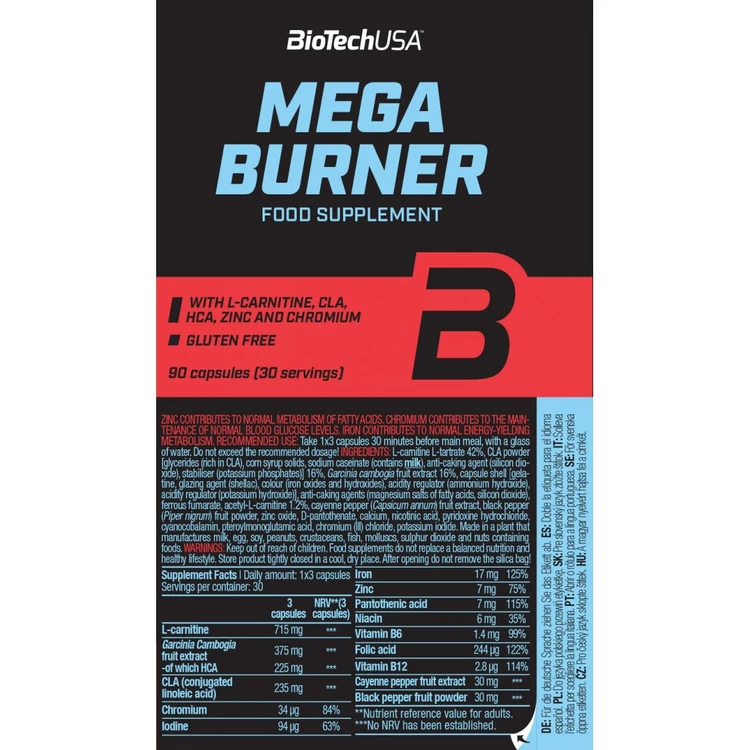 چربی سوز بایوتک 90 عددی BioTech USA Mega Fat Burner 2 چربی سوز بایوتک