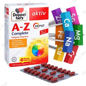 قرص مولتیویتامین a-z داپل هرز المان Doppelherz A-Z DEPOT Complete 2 قرص مولتیویتامین a-z داپل هرز