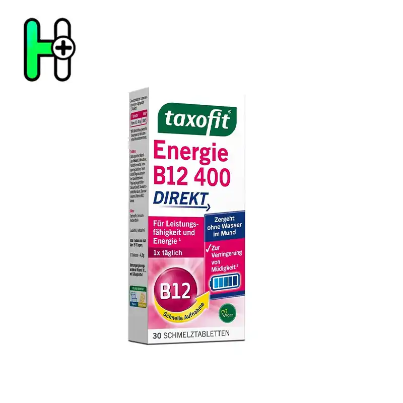 مکمل انرژی و ویتامین 400 B12 زیرزبانی تاکسوفیت Taxofit Energie B12 400 1 مکمل انرژی و ویتامین 400 B12 زیرزبانی تاکسوفیت Taxofit Energie B12 400 Taxofit Energie B12 400