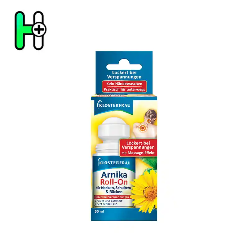 رول تسکین سریع درد عضلات، کبودی و خستگی آرنیکا کالسترفرو Klosterfrau Arnika Roll-On 1 رول تسکین سریع درد عضلات، کبودی و خستگی آرنیکا کالسترفرو Klosterfrau Arnika Roll-On