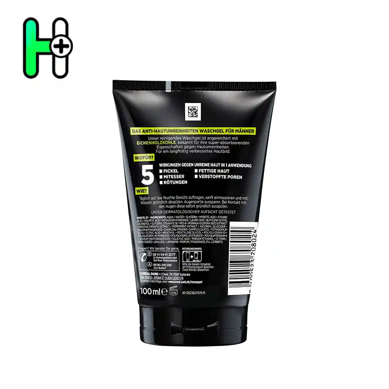 ژل شستشوی مردانه 5کاره لورآل من اکسپرت Pure Carbon 5 Wirkungen L’Oréal Men Expert 2 ژل شستشوی مردانه 5کاره لورآل من اکسپرت Pure Carbon 5 Wirkungen L’Oréal Men Expert