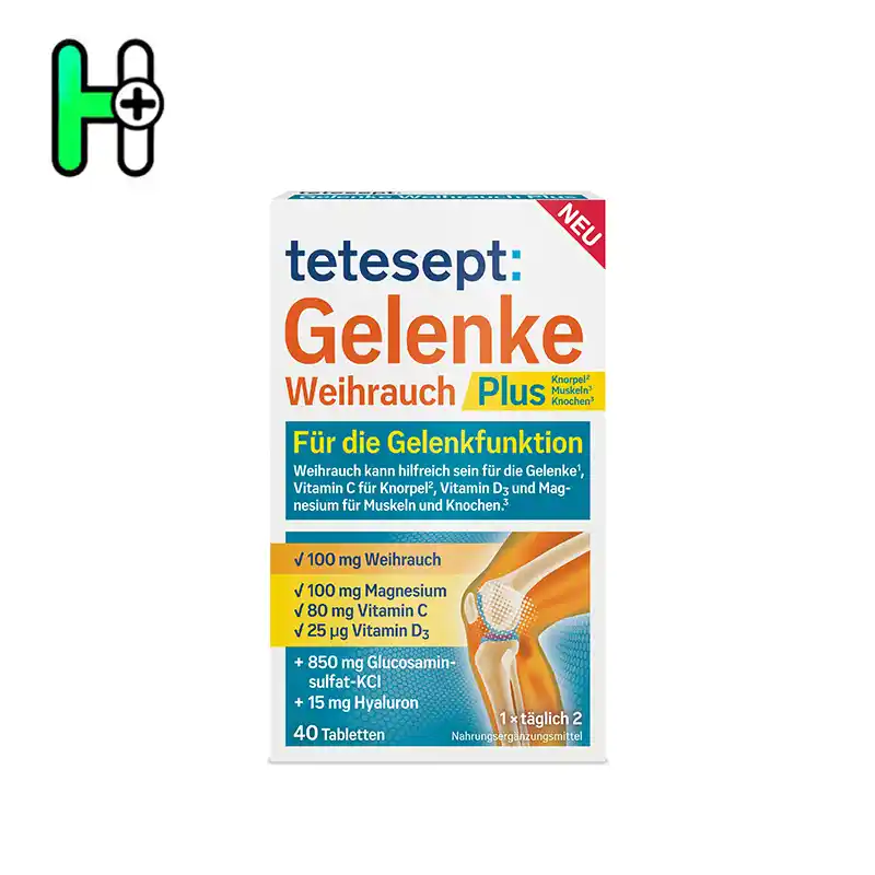مکمل تخصصی مفاصل با کندر– تقویت غضروف، استخوان و عضلات تتسپت tetesept Gelenke Weihrauch Plus 1 مکمل تخصصی مفاصل با کندر– تقویت غضروف، استخوان و عضلات تتسپت tetesept Gelenke Weihrauch Plus