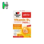 ویتامین D3 7000 مصرف هفتگی داپل هرز Doppelherz aktiv Vitamin D3 7000