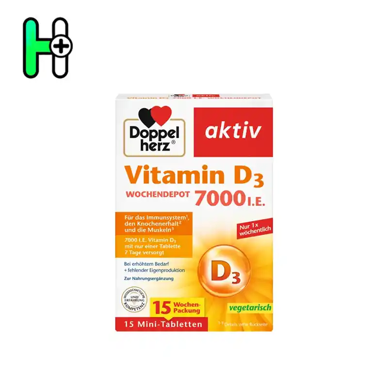 ویتامین D3 7000 مصرف هفتگی داپل هرز Doppelherz aktiv Vitamin D3 7000 1 ویتامین D3 7000 مصرف هفتگی داپل هرز Doppelherz aktiv Vitamin D3 7000