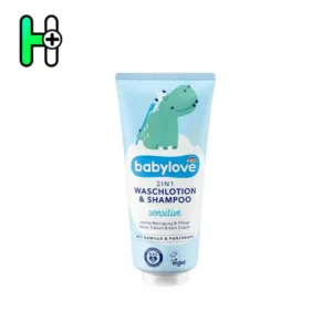 شامپو شست‌وشوی ملایم بدن و مو برای پوست حساس کودک بیبی لاو babylove 2in1 Waschlotion & Shampoo