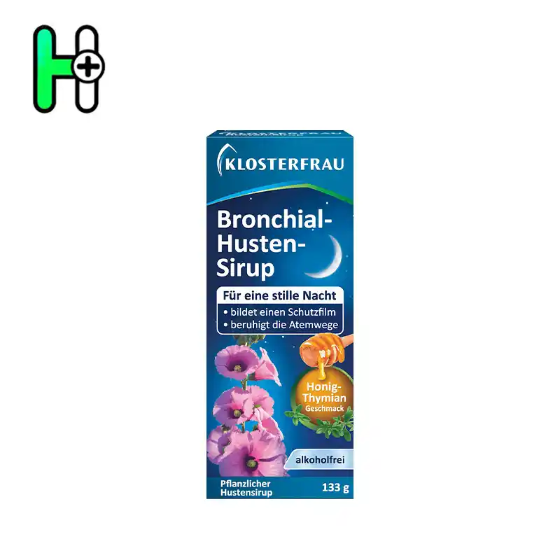شربت تسکین سرفههای خشک و تحریککننده، بهویژه در شب کالسترفرو Klosterfrau Bronchial-Husten-Sirup 1 شربت تسکین سرفههای خشک و تحریککننده، بهویژه در شب کالسترفرو Klosterfrau Bronchial-Husten-Sirup