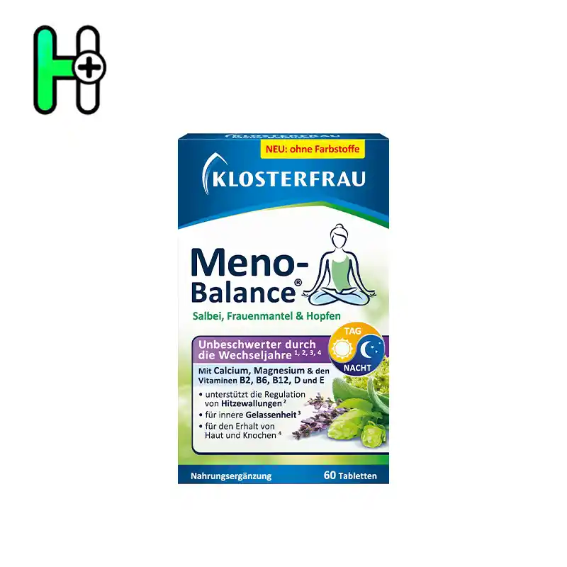 مکمل حمایت کامل از بانوان در دوران قبل از یائسگی، یائسگی و بعد از آن کالسترفرو Klosterfrau Meno Balance Tabletten 1 مکمل حمایت کامل از بانوان در دوران قبل از یائسگی، یائسگی و بعد از آن کالسترفرو Klosterfrau Meno Balance Tabletten
