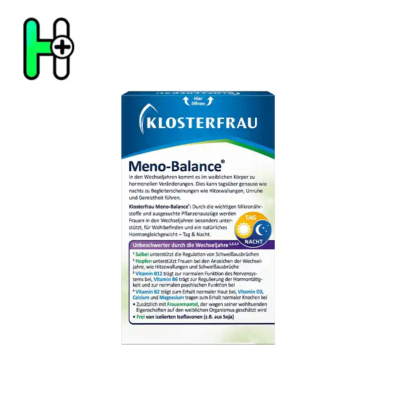 مکمل حمایت کامل از بانوان در دوران قبل از یائسگی، یائسگی و بعد از آن کالسترفرو Klosterfrau Meno Balance Tabletten 2 مکمل حمایت کامل از بانوان در دوران قبل از یائسگی، یائسگی و بعد از آن کالسترفرو Klosterfrau Meno Balance Tabletten