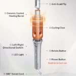 دستگاه کرلی مو اتوماتیک چرخشی 25mm شیگلم SHEGLAM 25mm Automatic Rotating Curling Iron سلامتی مثبت